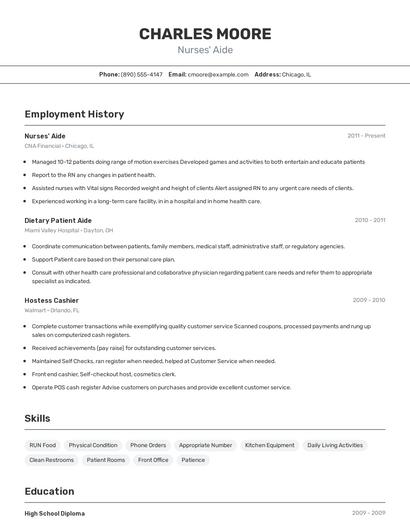 Resume example 2