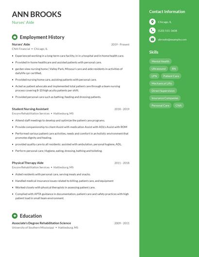 Resume example 4