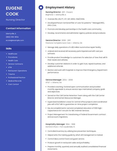 Nursing Director Resume
