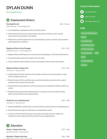 Nursing Director Resume