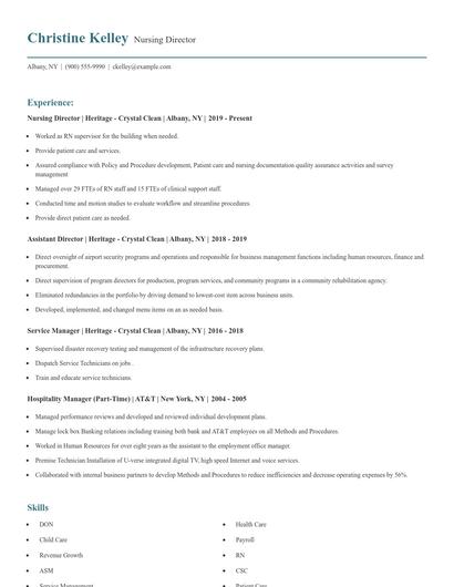 Nursing Director Resume