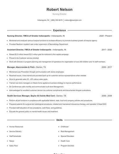 Resume example 1