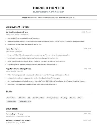 Resume example 2