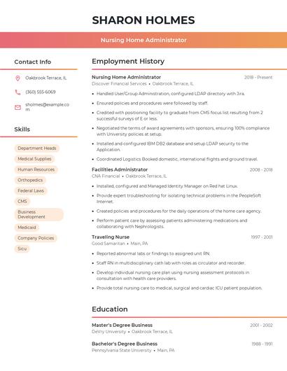Resume example 3