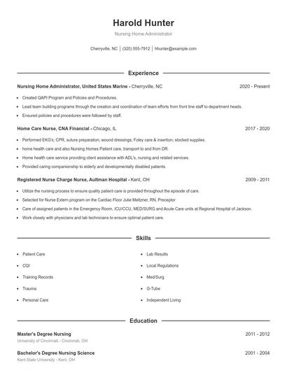 Resume example 1
