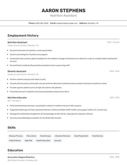 Resume example 2