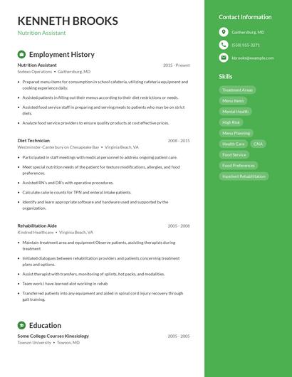 Resume example 5
