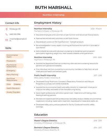Resume example 3
