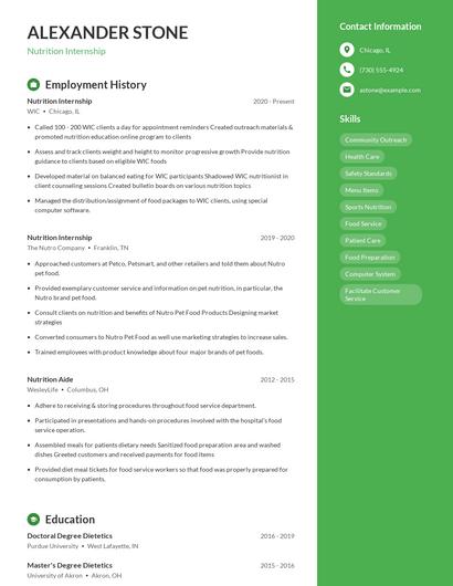 Resume example 5