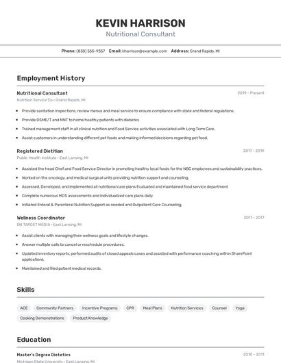 Resume example 2