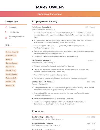 Resume example 3