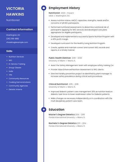 Nutritionist Resume