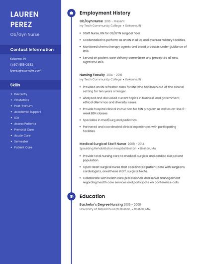 Ob/Gyn Nurse Resume