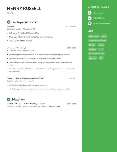 Resume example 5