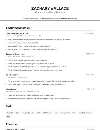 Resume example 2