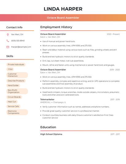 Octave Board Assembler Resume