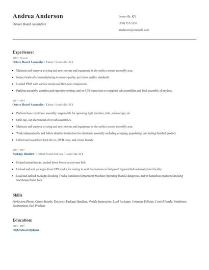 Octave Board Assembler Resume