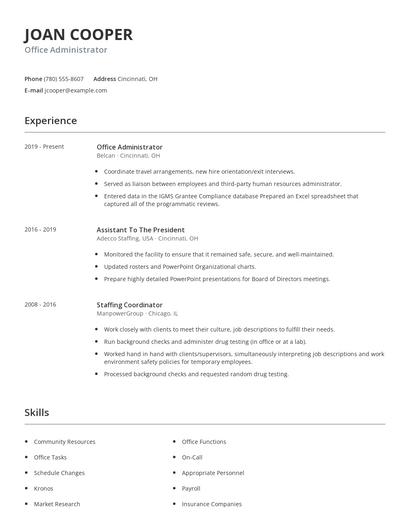 Office Administrator Resume