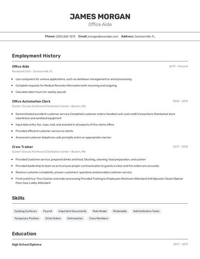 Resume example 2