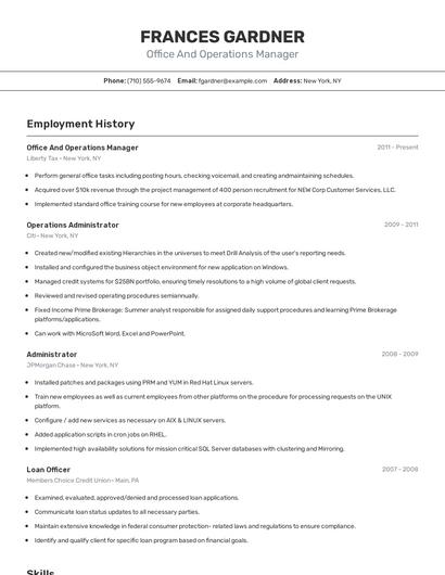 Resume example 2