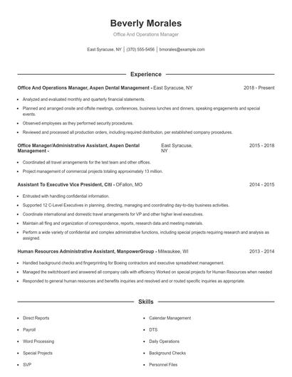 Resume example 1