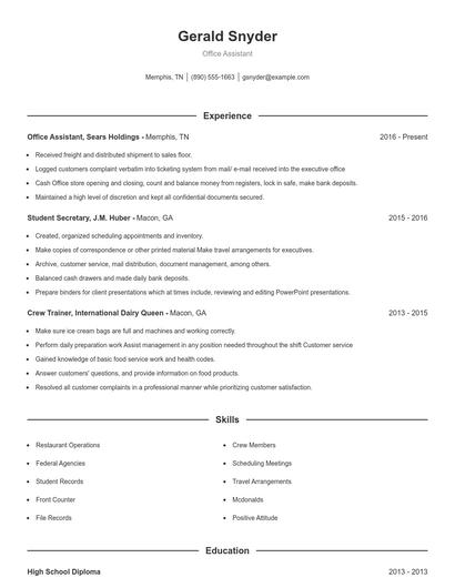 Resume example 1