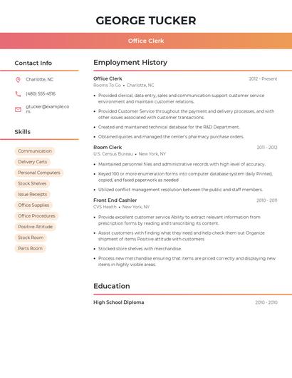 Resume example 3