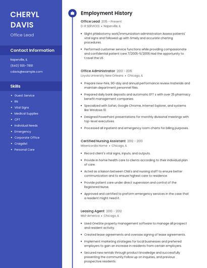 Resume example 5
