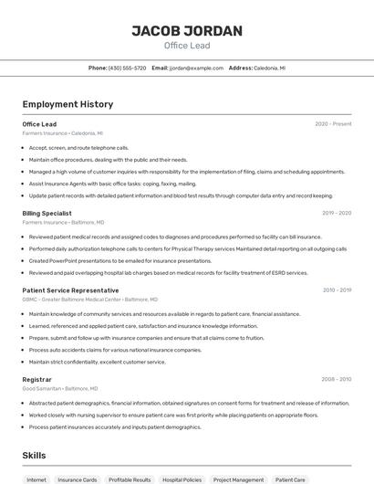 Resume example 2