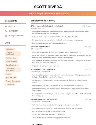Resume example 3