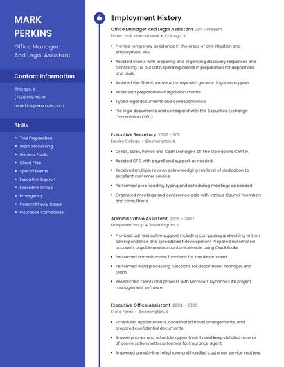 Resume example 5