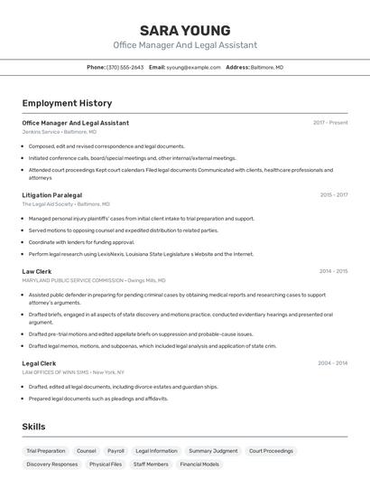 Resume example 2