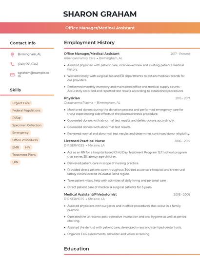 Resume example 3
