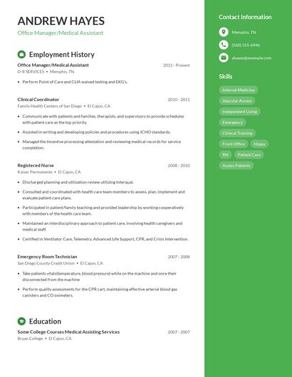 Resume example 5