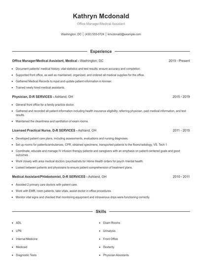 Resume example 1