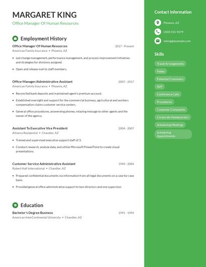 Resume example 4