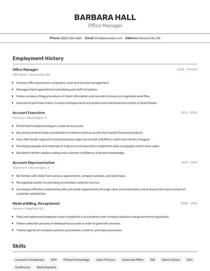 Resume example 2