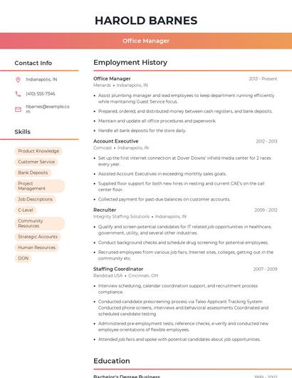 Resume example 3