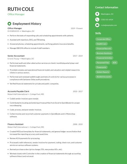 Resume example 5