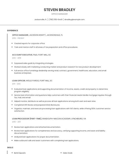 Office Manager Resume