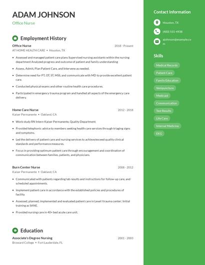 Resume example 5