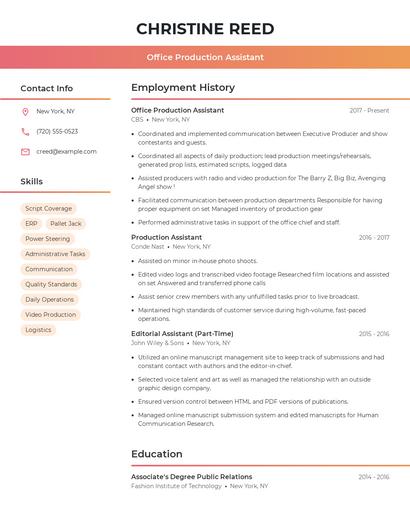 Resume example 3