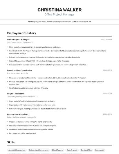 Resume example 2