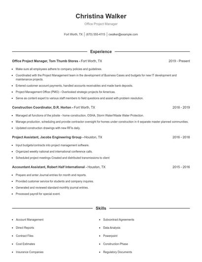 Resume example 1