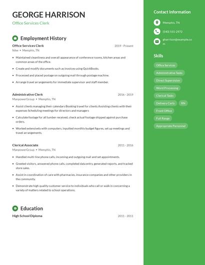 Resume example 5