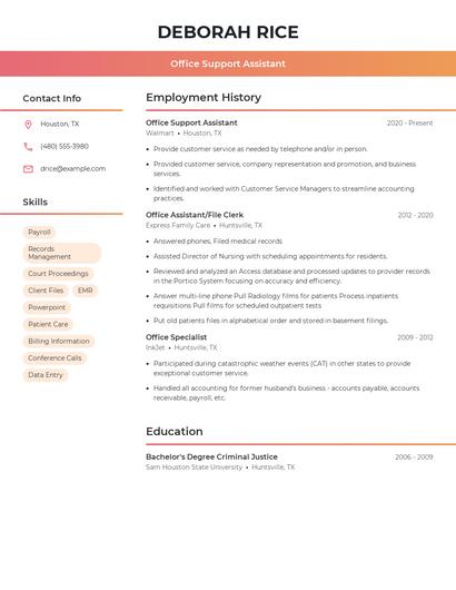 Resume example 3