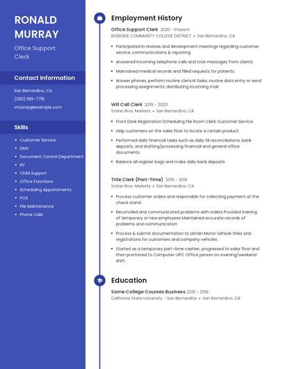 Resume example 5