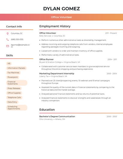 Resume example 3