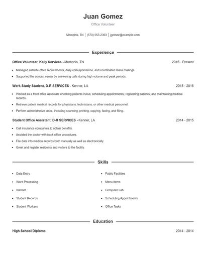 Resume example 1