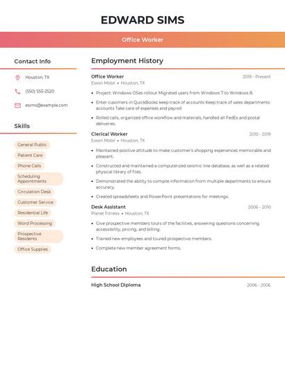 Resume example 3